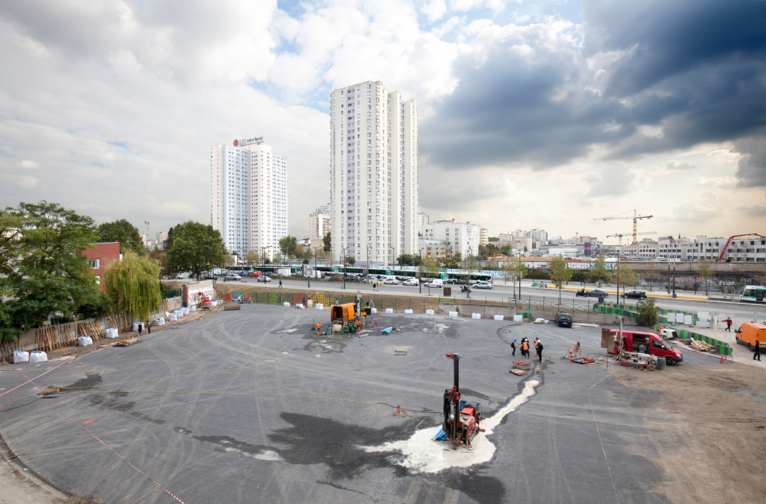 The Porte de La Chapelle site in 2016